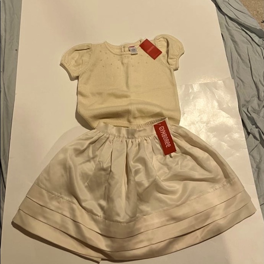 Gymboree satin skirt and sweater set NWT size 4